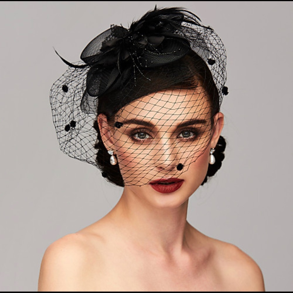 Black Fascinator hat